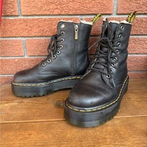 Dr. Martens Black Leather Combat Boots
